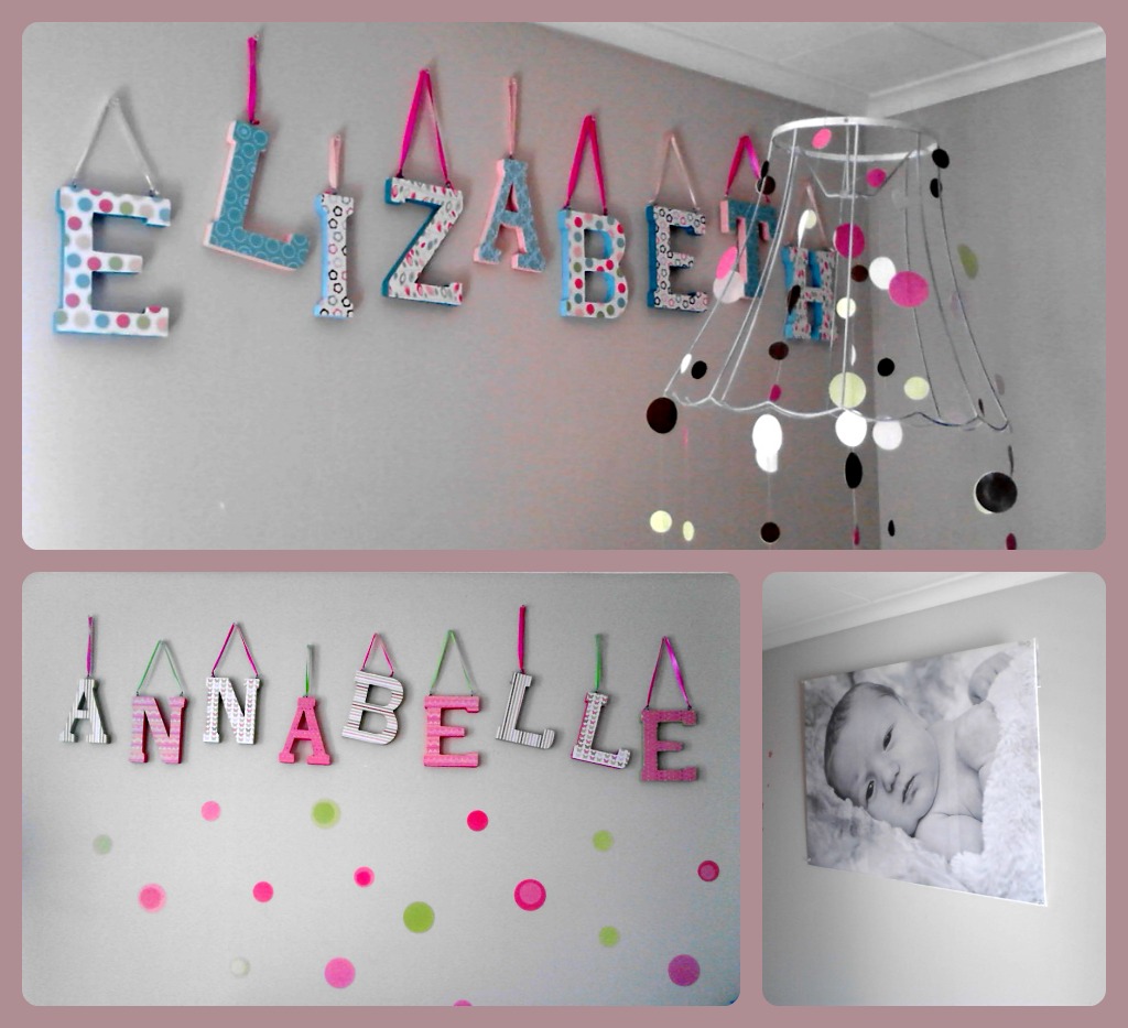 Girls Room Wood Letters Giant Print
