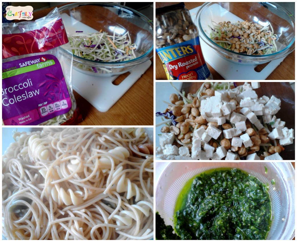 Asian Noodle Salad Prep Collage