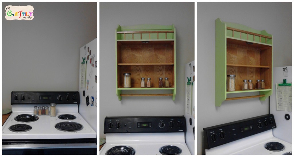 spice rack before and after