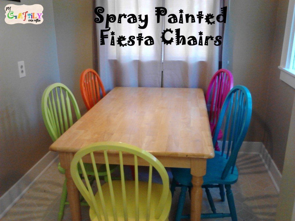 spray painted fiesta dining room table chairs