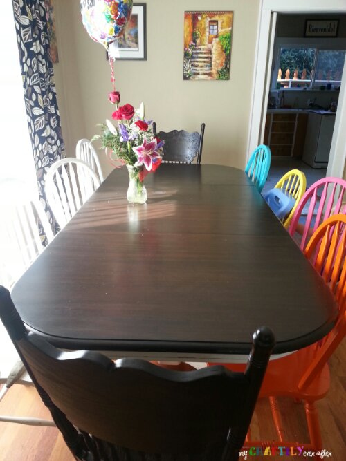 dining room table makeover 