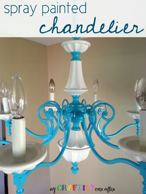 Spray Painted Chandelier My Craftily, Can I Spray Paint A Chandelier