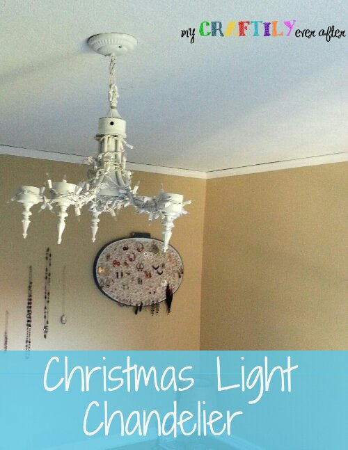easy christmas light chandelier