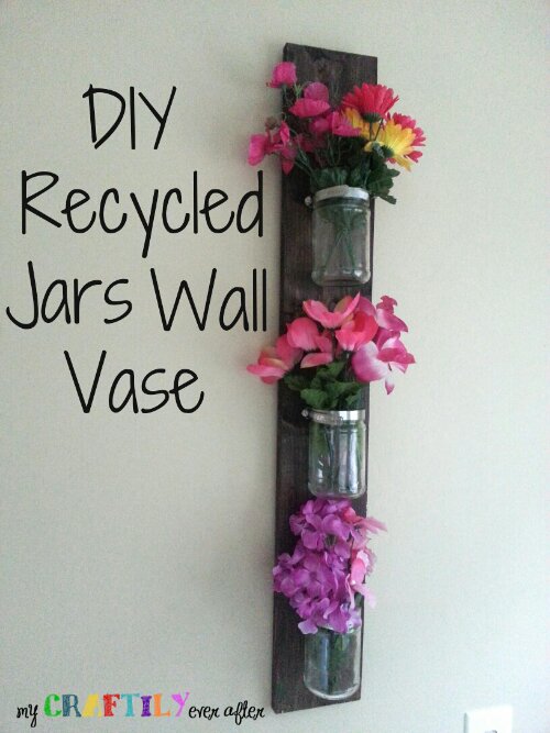 recycled jars wall vase -  easy gift series
