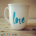 Need an easy gift for the hard to shop for person in your life?  Create this amazing glitter mug and personalize it with any saying you want.  Learn how at My Craftily Ever After