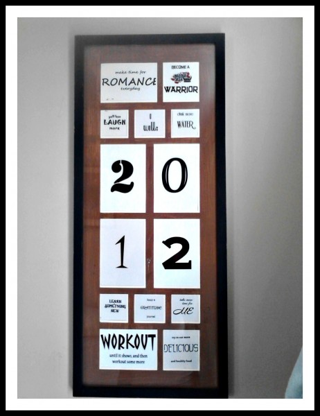 2012 New Years Goals Photo Display
