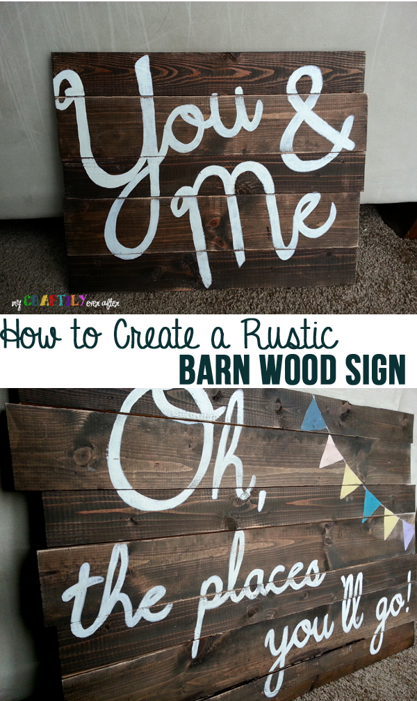 how to create a rustic barn wood sign