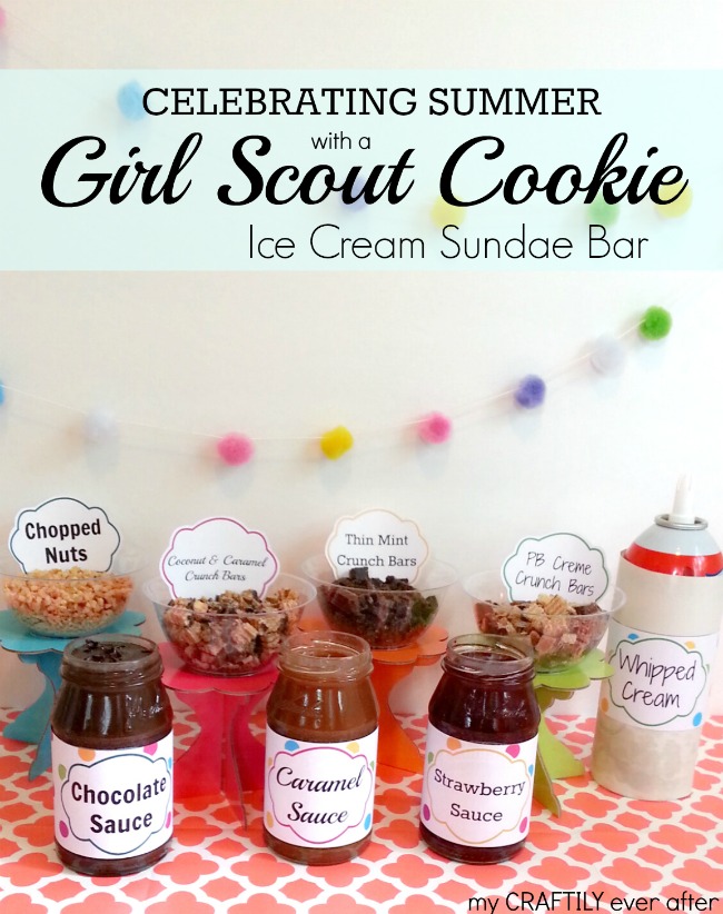 celebrate summer with a girl scout cookie ice cream sundae bar #shop