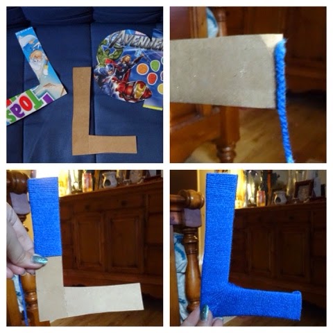creating an carboard letter from a craft kit