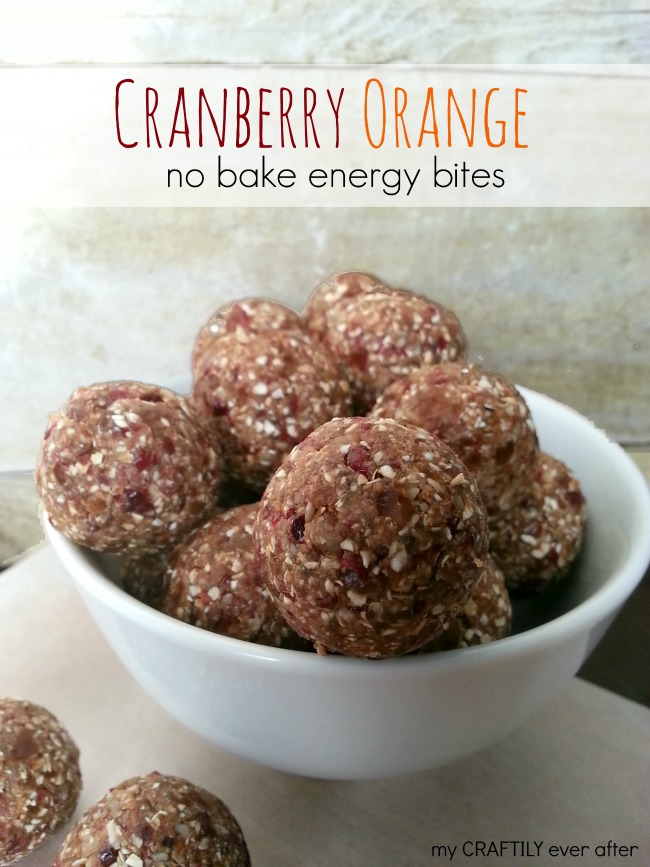 Quick and easy cranberry and orange no bake energy bites | My Craftily Ever After