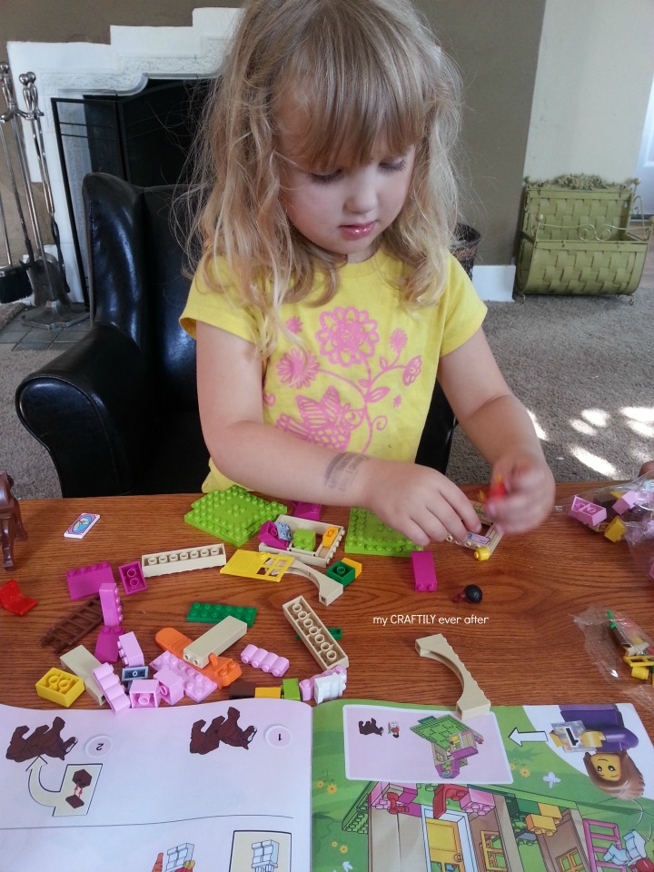 building her LEGO junior set