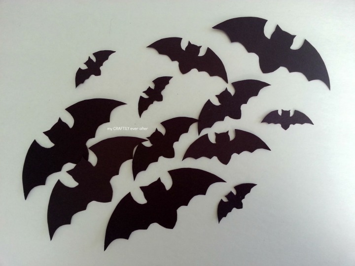 black paper bats cut out