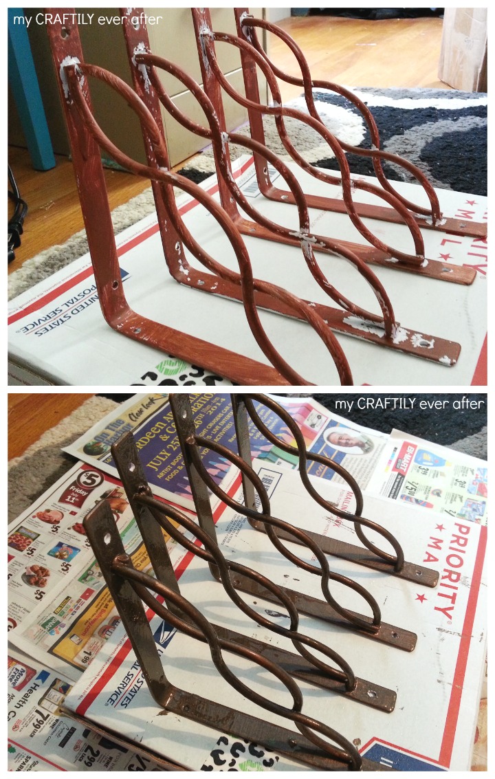 painting brackets for a modern master metal effects look