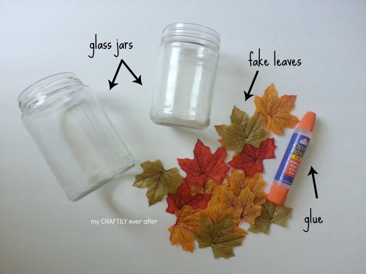 supplies for making leaf candle holders