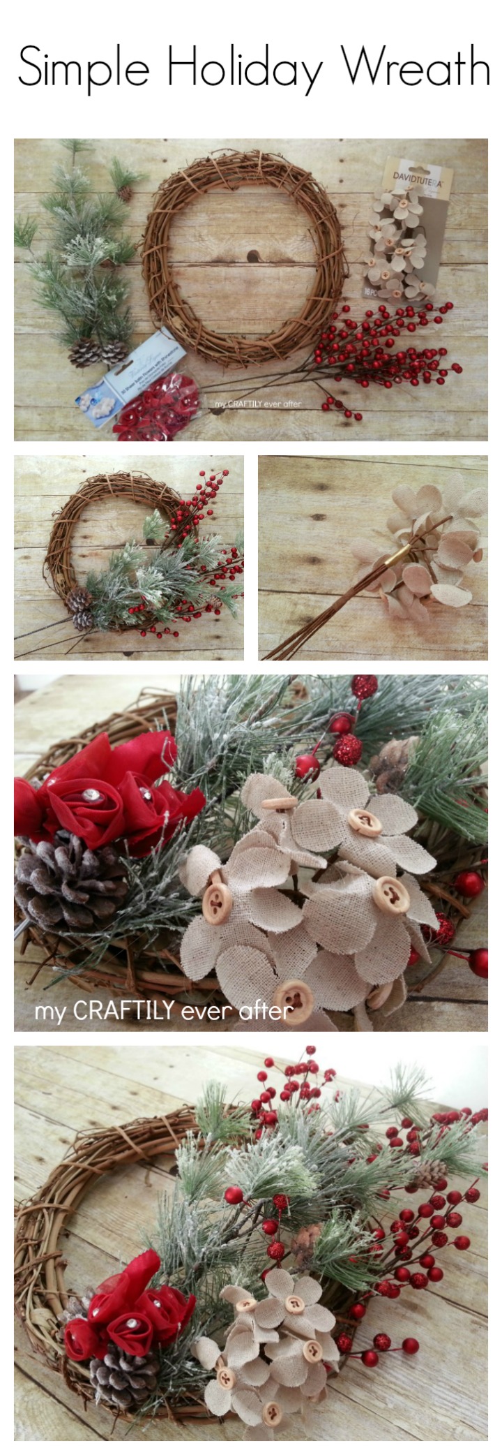 Create a simple holiday wreath