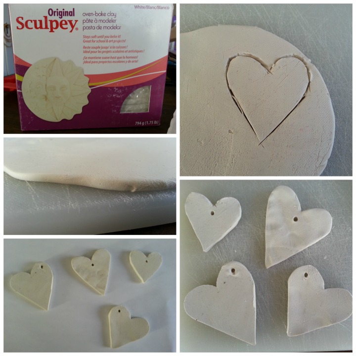 how to make clay heart ornaments