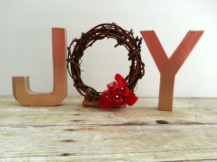 paper mache letters for a holiday display