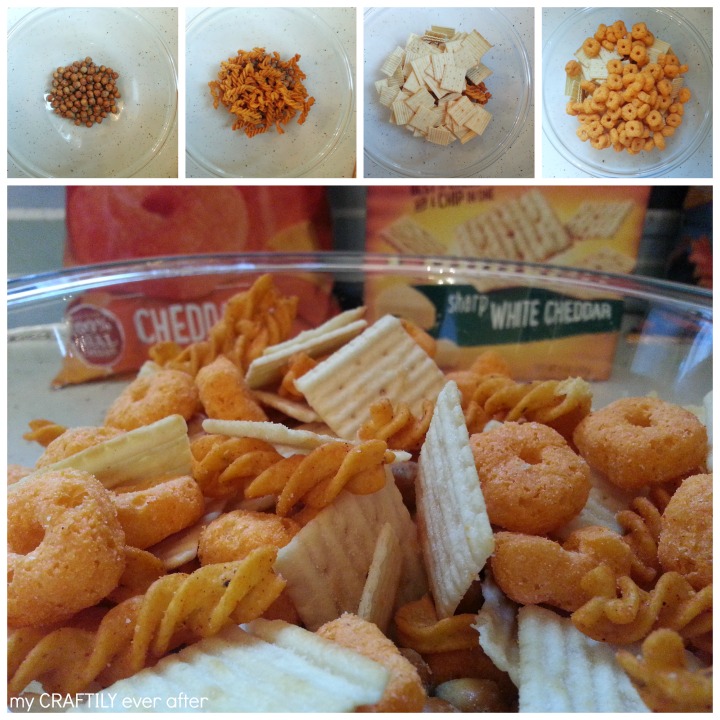 how to make the cheesiest party snack mix ever