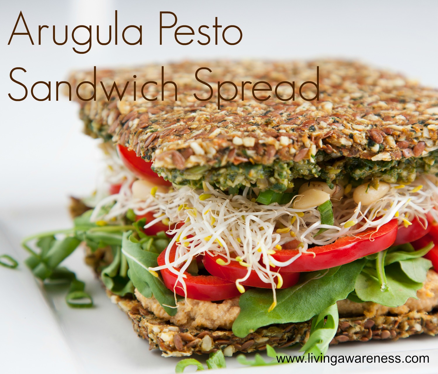 Arugula-pesto-sandwich-spread-recipe