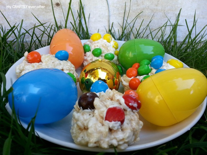rice krispy M&M Easter eggs