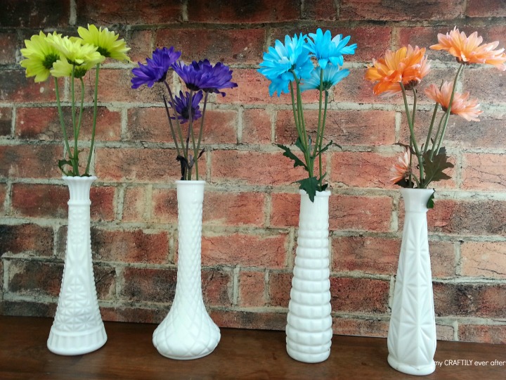 upcycled vases for a simple flower display