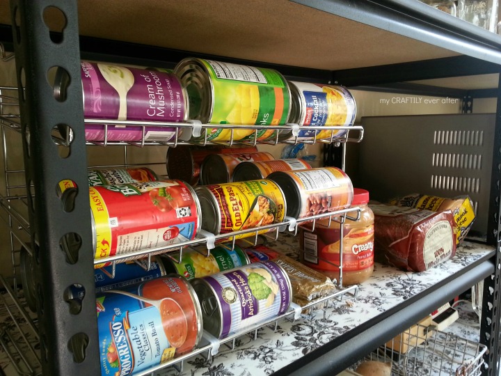 rolling can storage for pantry organization