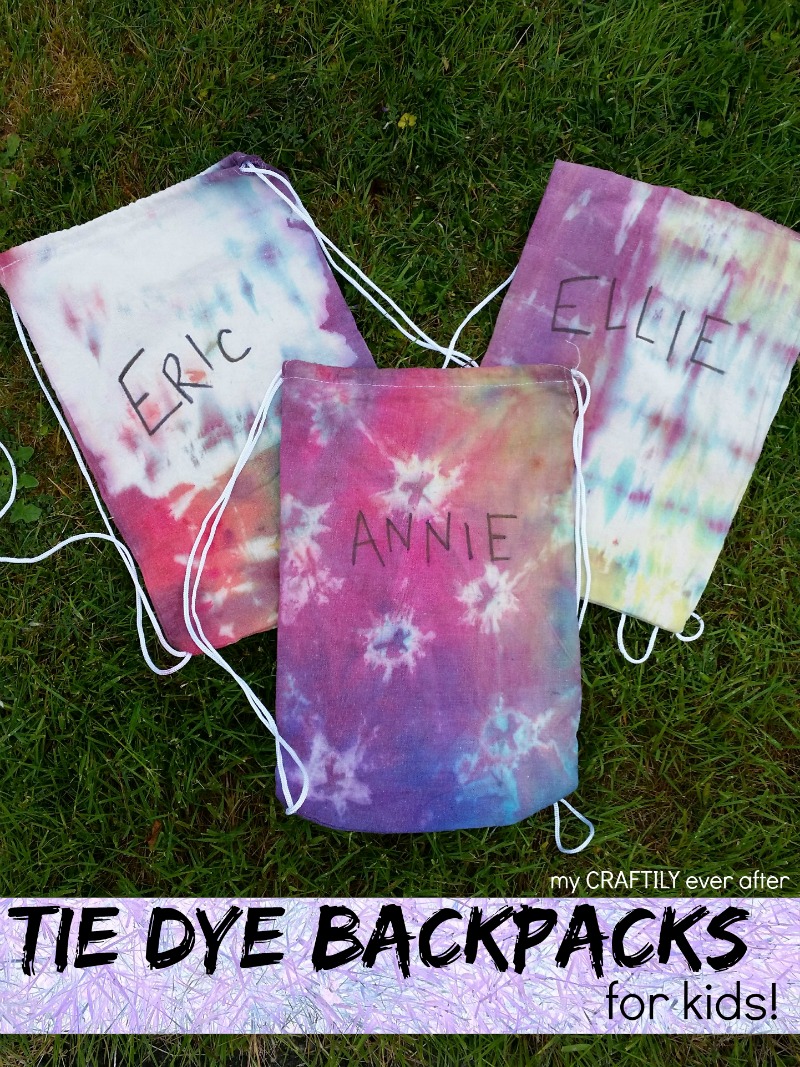 easy tie dye backpacks for kids