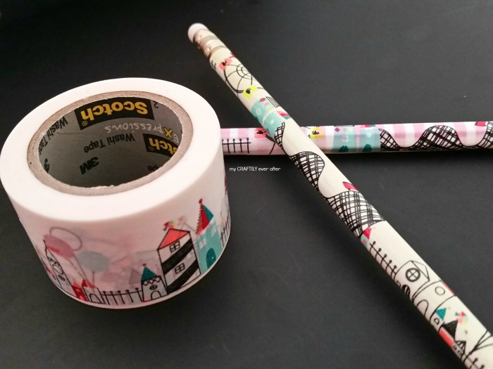 princess washi tape pencils
