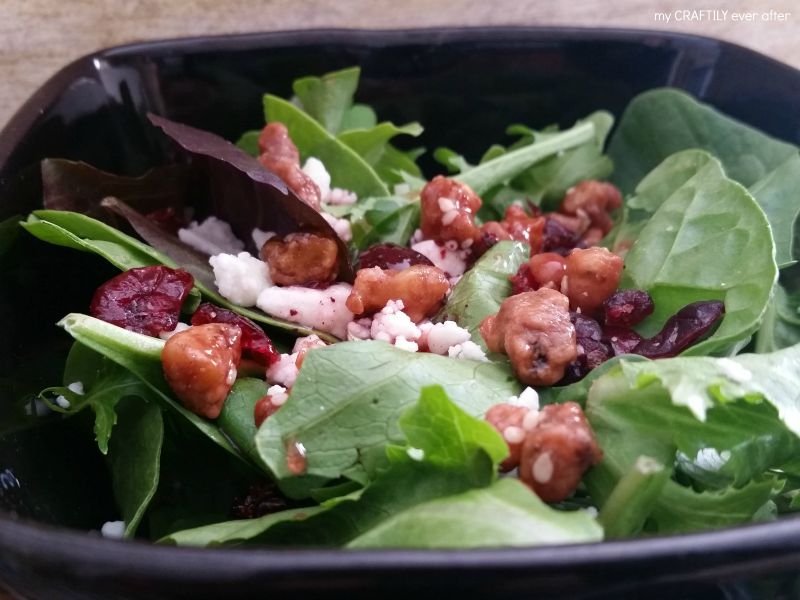 raspberry, walnut and feta salad with an amazing raspberry vinaigrette dressing