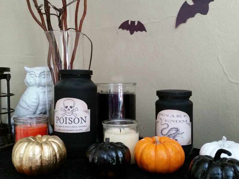 candles as part of spooky decor