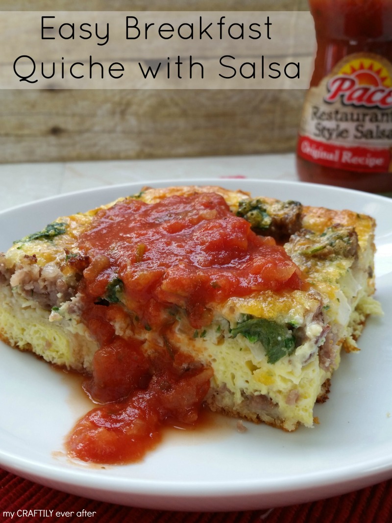 easy breakfast quiche with salsa
