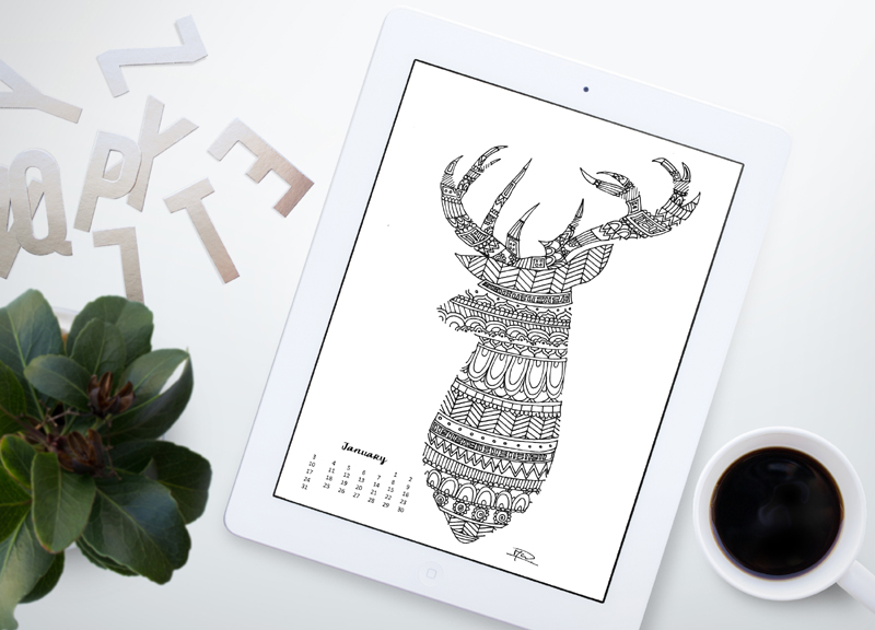 White iPad Deer Wallpaper