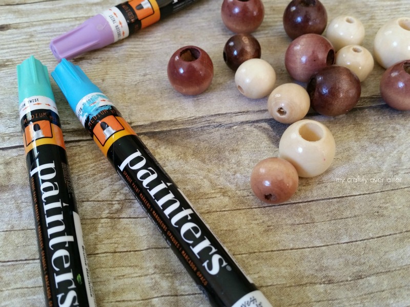 wood bead necklace supplies