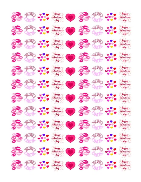 Valentines Day Printable Kiss Stickers