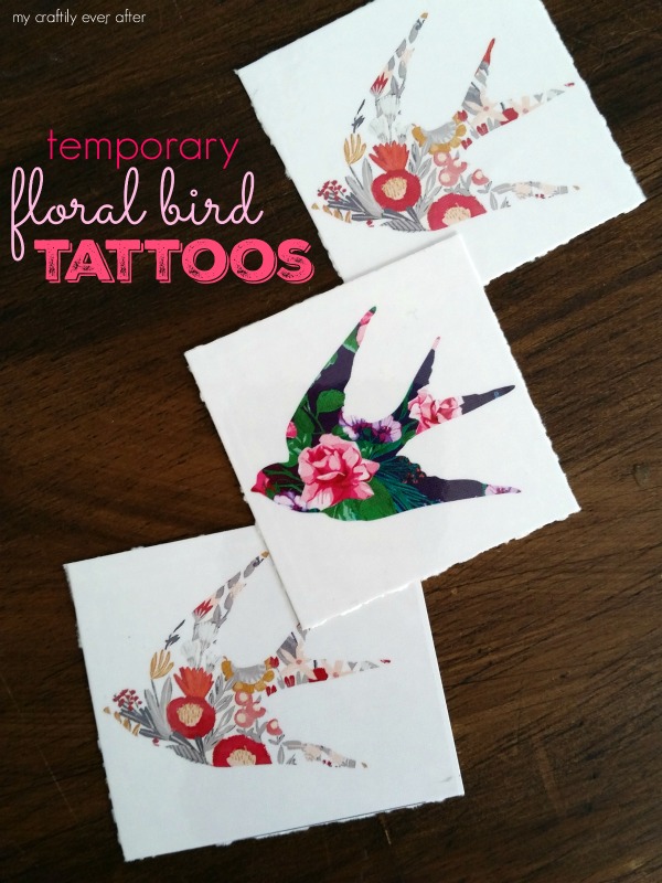 floral bird tattoos for valentines