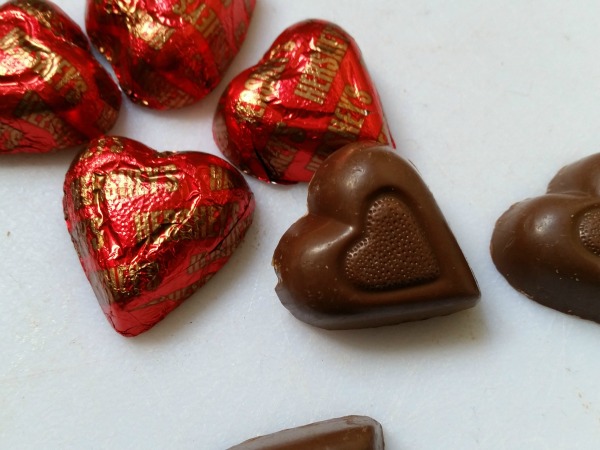 hershey's chocolate caramel hearts