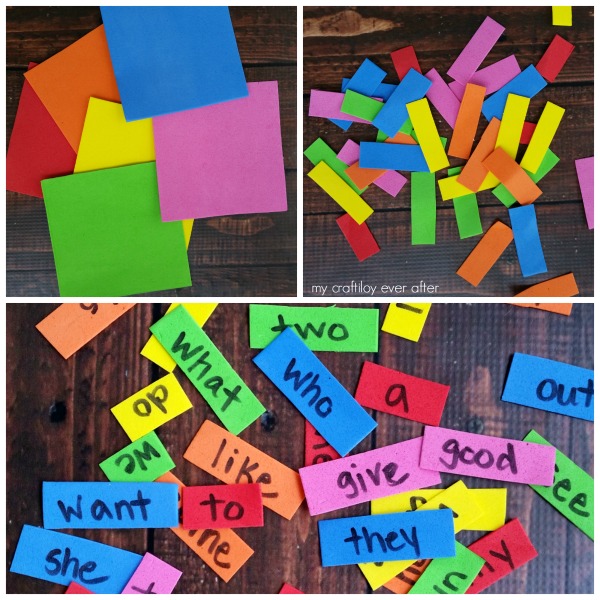 how to make sight word magnets